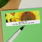 Sunflowers Personalized Photo Address Labels